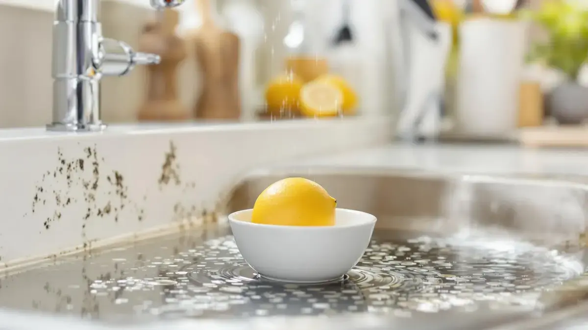 Onder de gootsteen geplaatst, bestrijdt deze citrusvrucht schimmels en absorbeert vocht